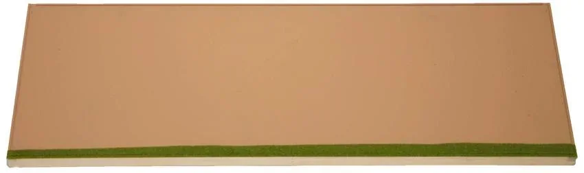 Vorfeld Anbauteil Drehscheibe - 100 x 40 cm, Spur H0, mit Auffahrtsrampe koloriert und begrast, auf Holzrahmen