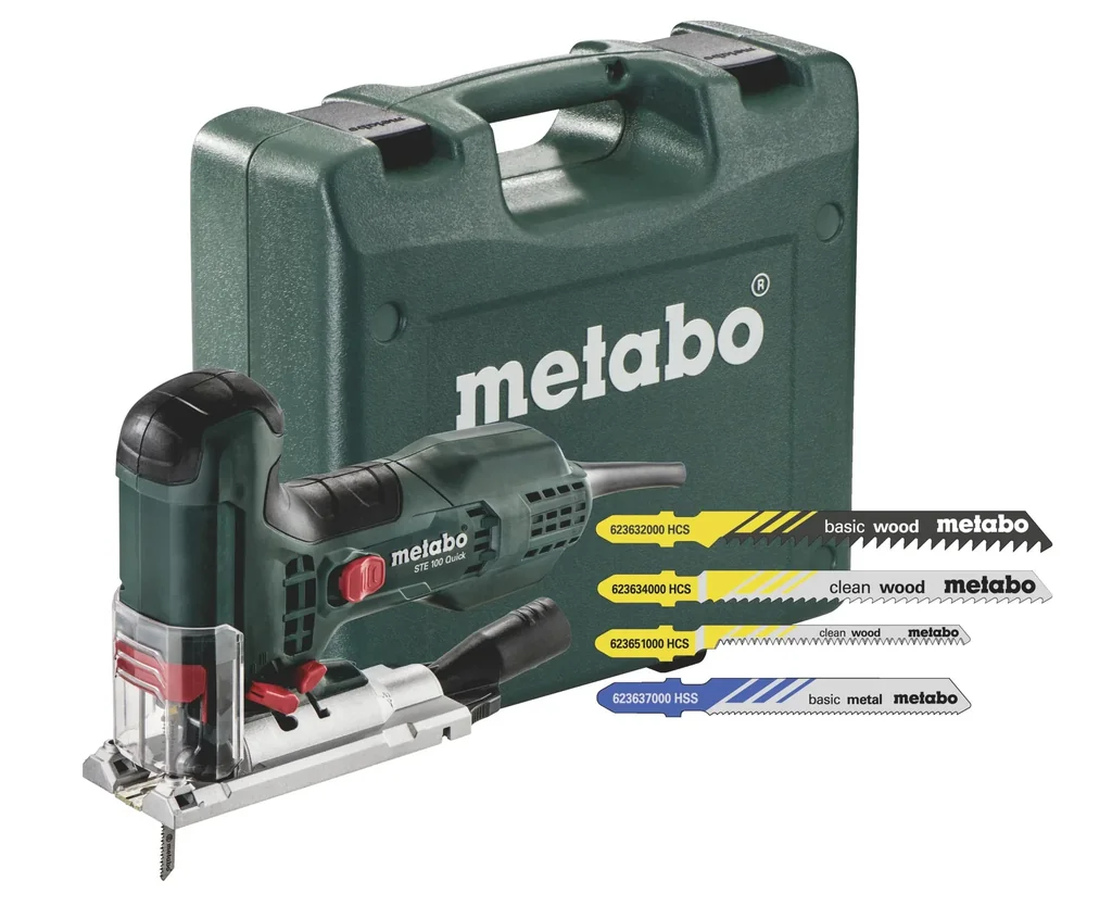 Elektronik-Pendel-Stichsäge STE 100 Quick Set 710 W mit 20 Stichsägeblättern