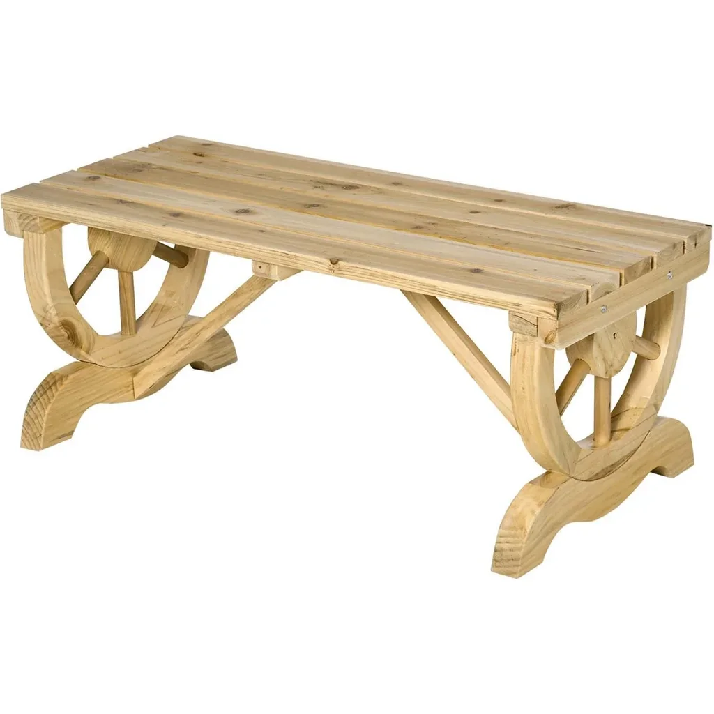 Gartenbank Holz witterungsbeständig Rustikal 98 x 50 x 39,5 cm