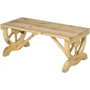 Gartenbank Holz witterungsbeständig Rustikal 98 x 50 x 39,5 cm