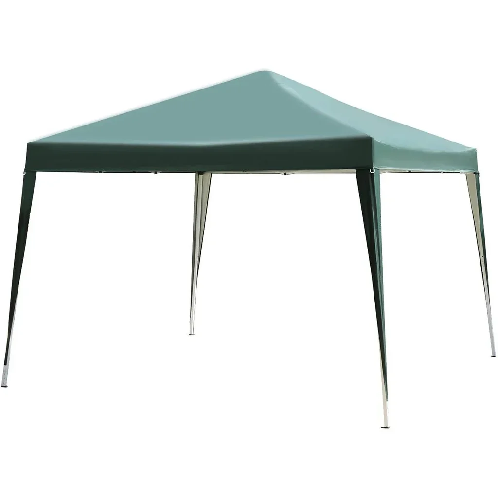 Pavillon 3 x 3 m Pop-Up Faltpavillon Gartenpavillon faltbar Partyzelt Gartenzelt UV-Schutz Stahl+Oxford Grün