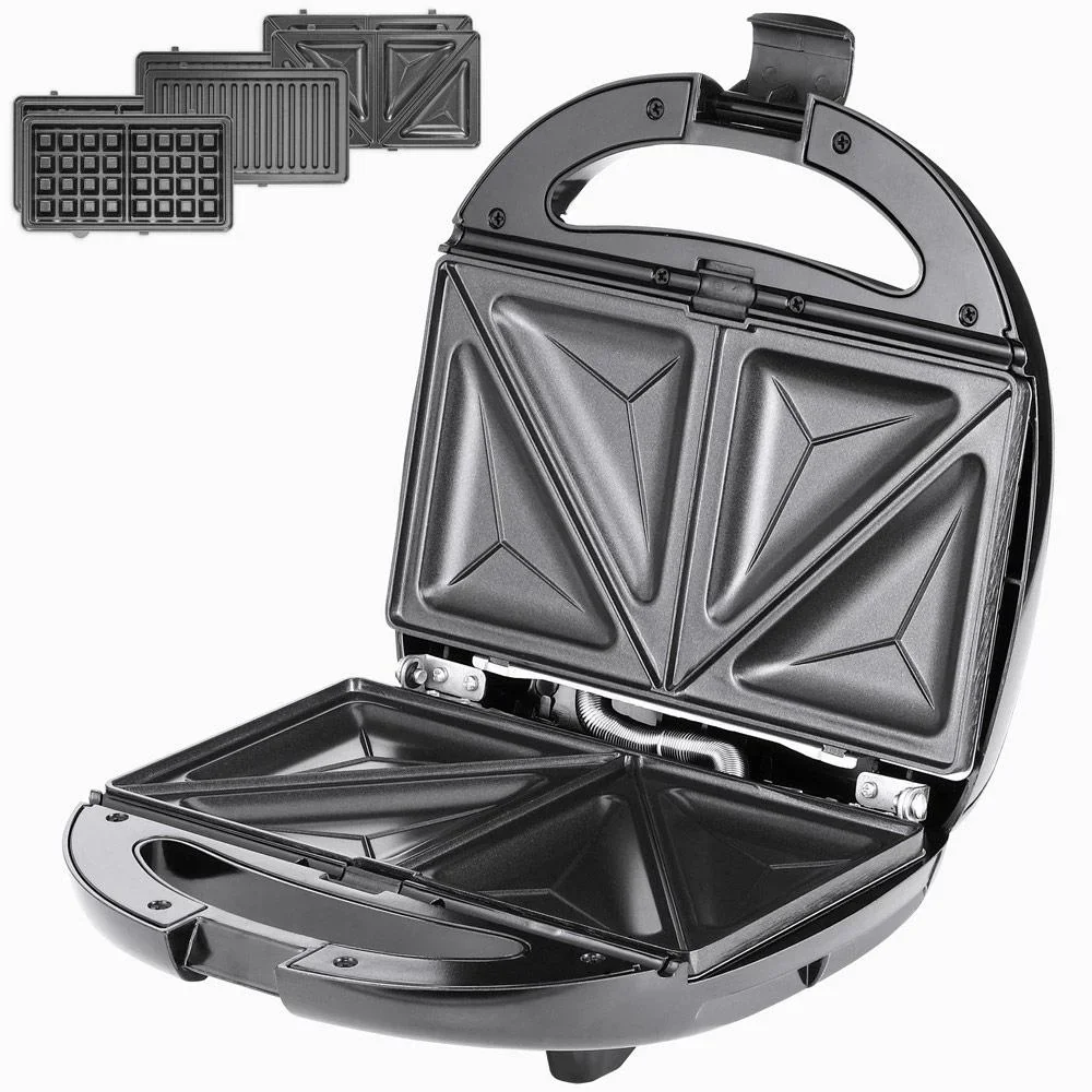 3in1 Sandwichmaker Schwarz 800W
