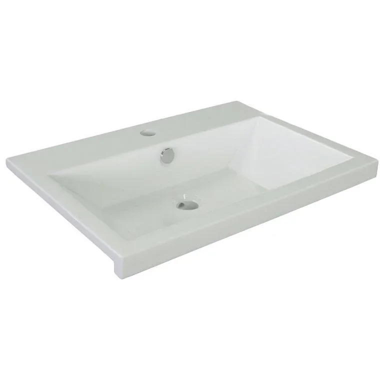 Concept Waschbecken Polybeton 80cm Weiss