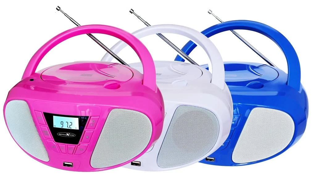 CD Radio Boombox mit UKW-Radio, CD und AUX-IN, weiss