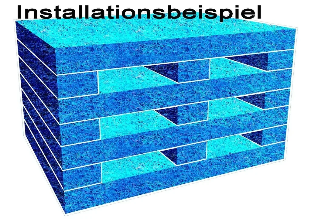 Filtermatte FSM 45/32 Blau, Filterschwamm, 45 x 31,5 x 3,8 cm