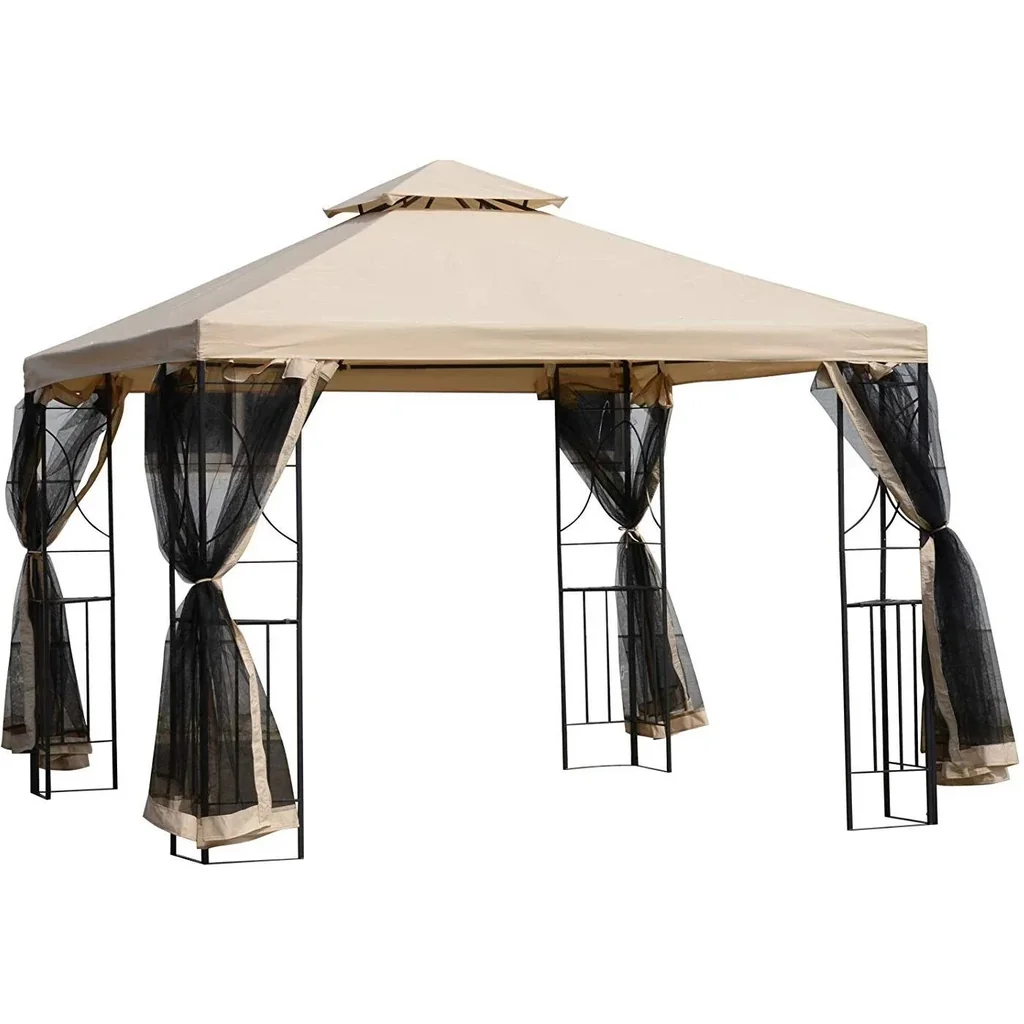 Metallpavillon mit Moskitonetz