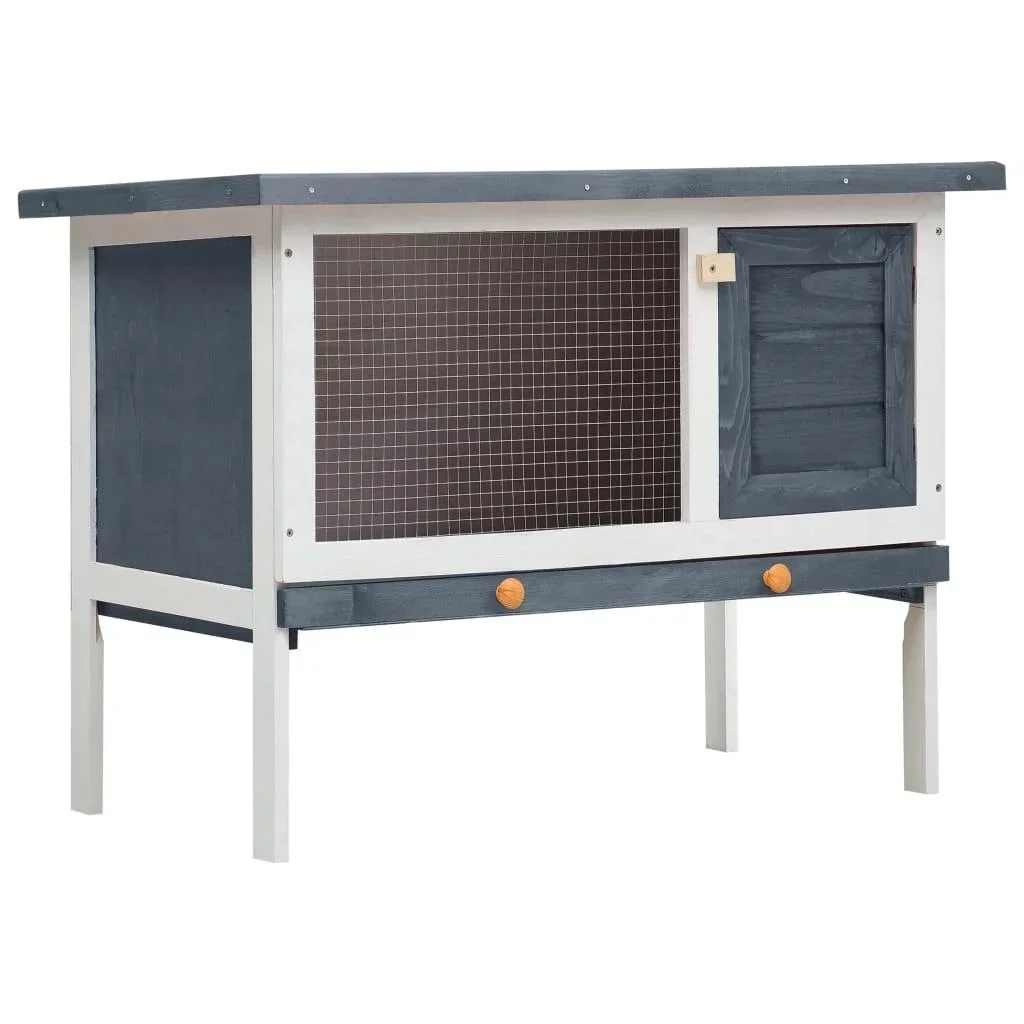 Kaninchenstall für draußen mit 1 Bett