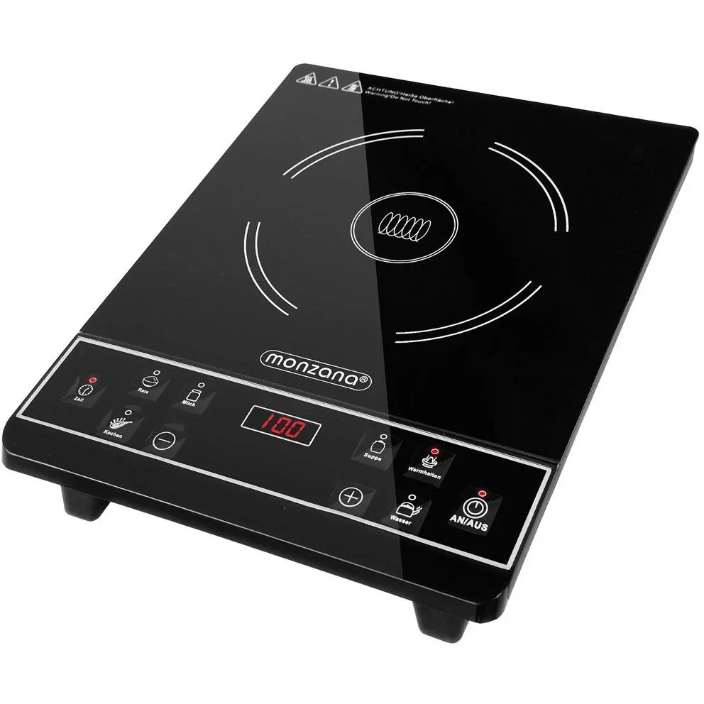 Induktionskochplatte mit Zeitschaltuhr - 2000W - 230V - LED-Anzeige