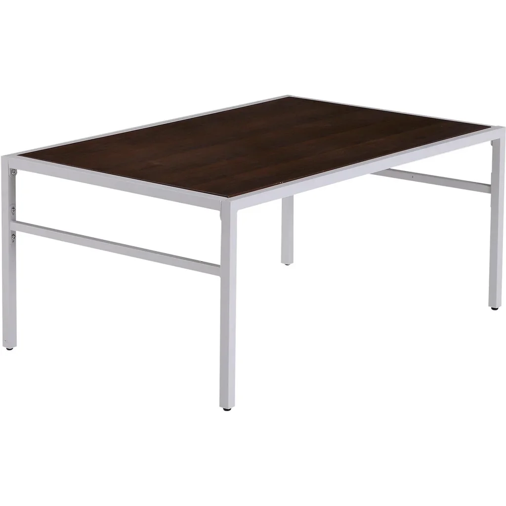 Vintage Couchtisch Beistelltisch Wohnzimmertisch Sofatisch Metallgestell gemasert 106 x 68 x 46 cm