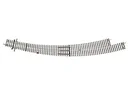 Bogenweiche links BWl9/10 ohne Antrieb, Radius des Stammgleises und des Abzweiggleises 826,4 mm (R9), Bogenwinkel 30°