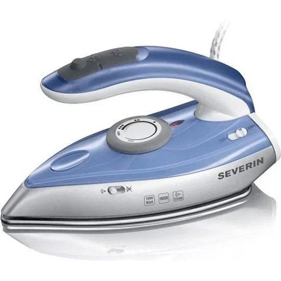 Dampfbügeleisen - Reisebügeleisen - 1000 Watt - Blau/Weiß