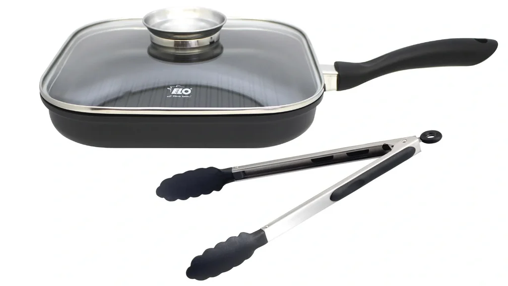 Grillpfanne mit Glasdeckel und Zange ZippZapp