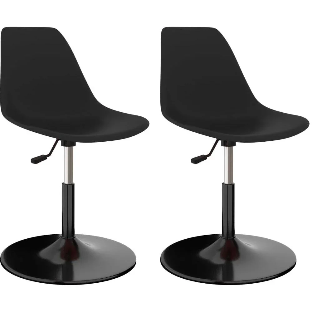 Esszimmerstühle drehbar 2tlg. PP schwarz