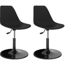 Esszimmerstühle drehbar 2tlg. PP schwarz