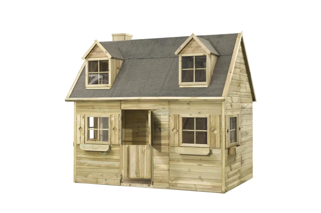 Luxuriöses Spielhaus Milan Holz mit Plexiglasfenstern 2480 mm x 1610 mm x 2510 mm