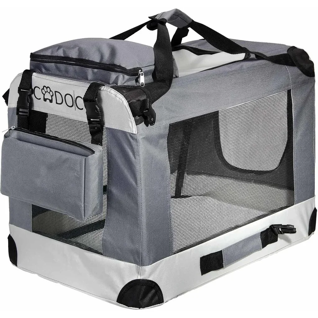 Hundetransportbox XXL 92 x 64 x 64cm grau