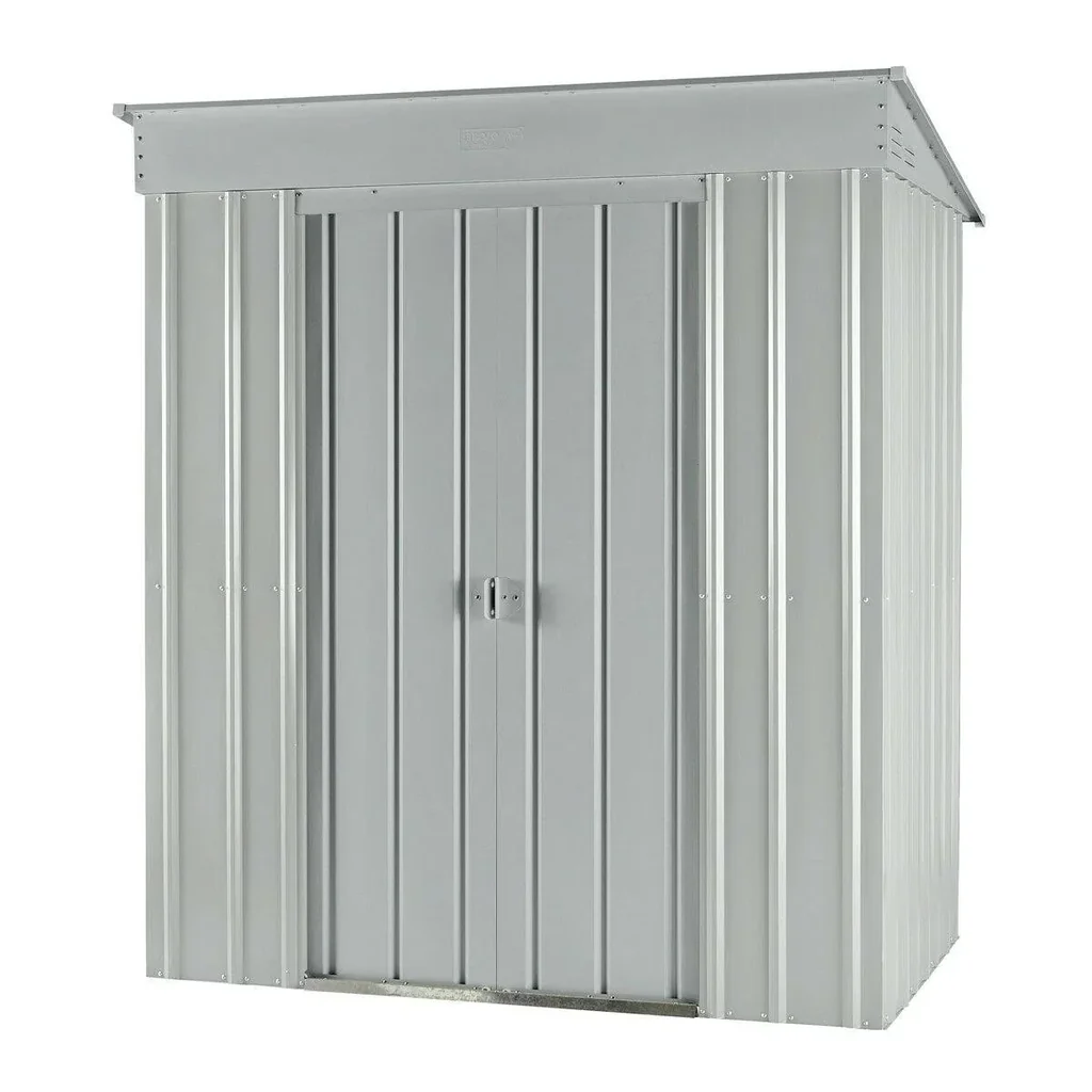 Gerätehaus Pultdach Skillion 64, Silber Metallic