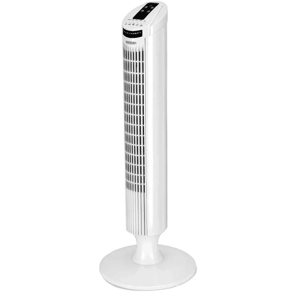 Turmventilator mit Fernbedienung, Turbofuncite & Aromabox weiß