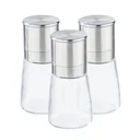 Gewürzmühlen, Edelstahl/ Glas, 3er-Set