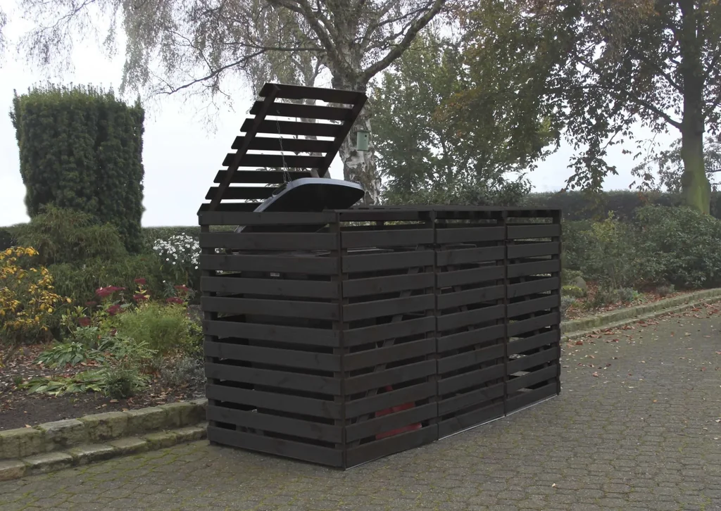 Mülltonnenbox "Vario V" für 3 Tonnen, anthrazit