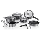 Herenthal 14-teilige Bratpfanne - Marmorbeschichtung - Silber