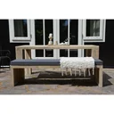 Robuster Gerüstholztisch mit breiten Blockbeinen 180/95 cm