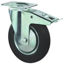 Lenkrolle mit Vollgummi Reifen u.Feststeller Durchmesser 100 mm