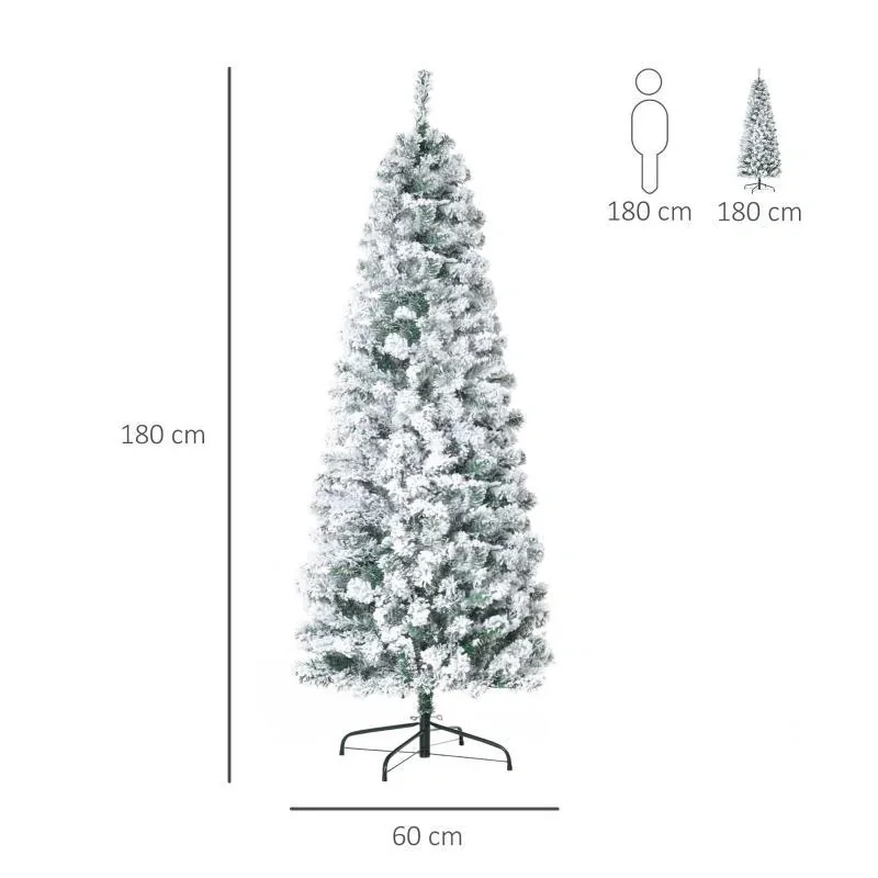 künstlicher Weihnachtsbaum mit LED-Leuchten 60 cm x 60 cm x 180 cm | Aosom.de