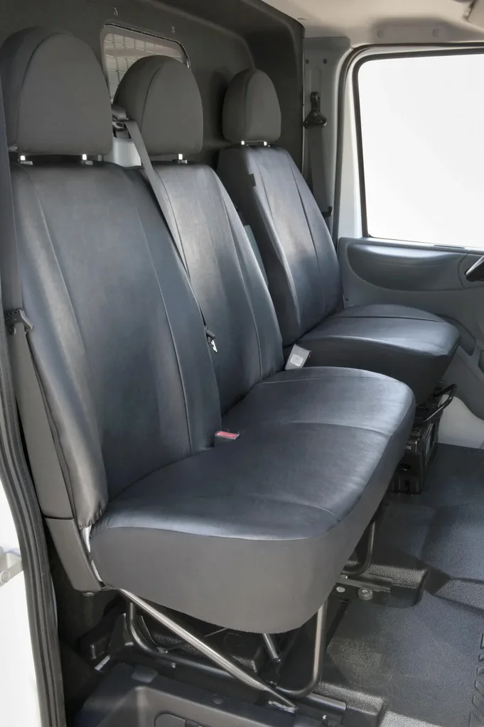 Passform Sitzbezüge für Ford Transit für Einzelsitz und Doppelbank vorne aus Kunstleder ab BJ 08/2000 bis 04/2014