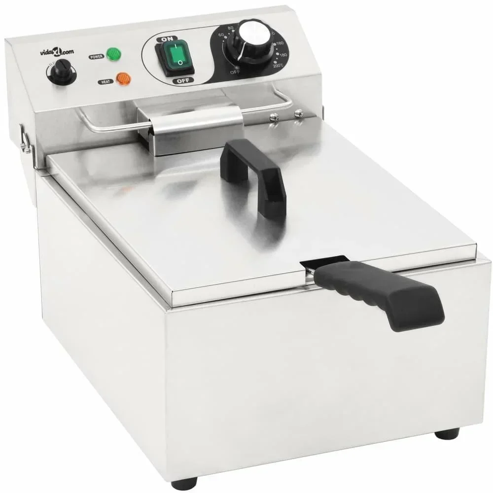 Elektrische Fritteuse 3000 W 10 L Edelstahl