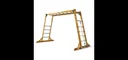 Holz Klettergerüst Monkey Bars, Outdoor-Klettergerüst für Kinder, Kletternetz, Leiter, Monkey Bars
