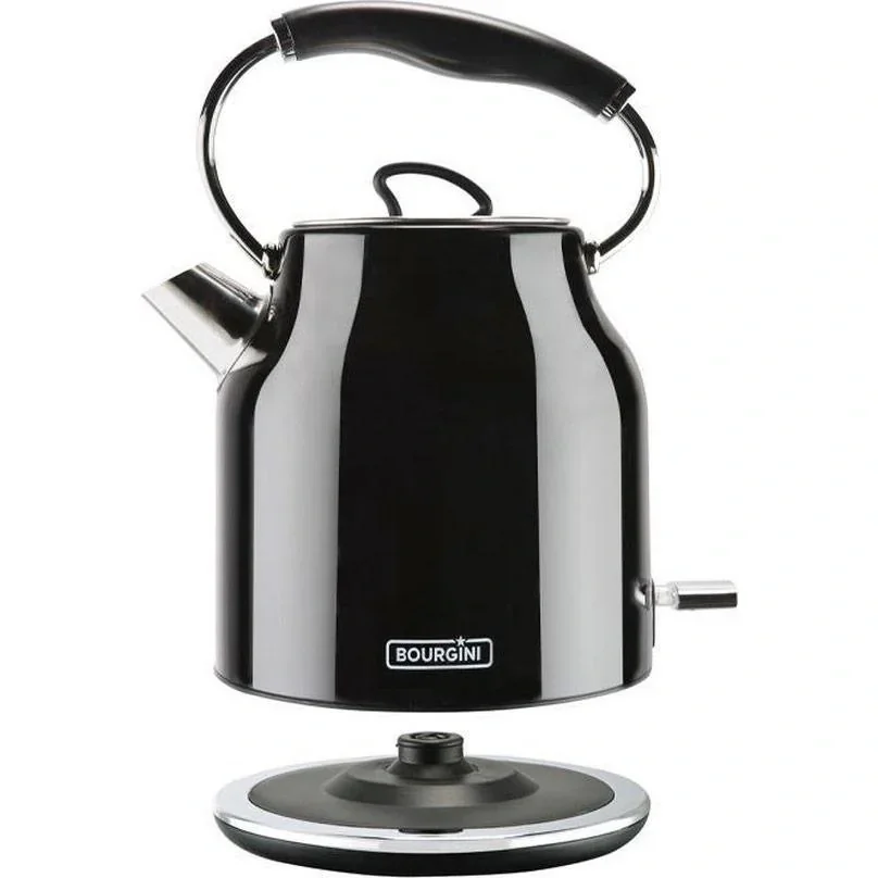 Nostalgischer Wasserkocher Deluxe - Schwarz - Retro-Design - 1,7 l