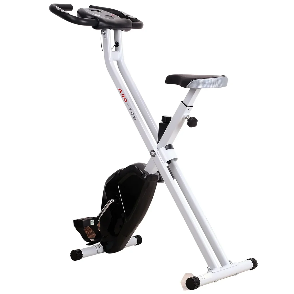 Faltbarer Heimtrainer Gymnastikfahrrad, schwarz