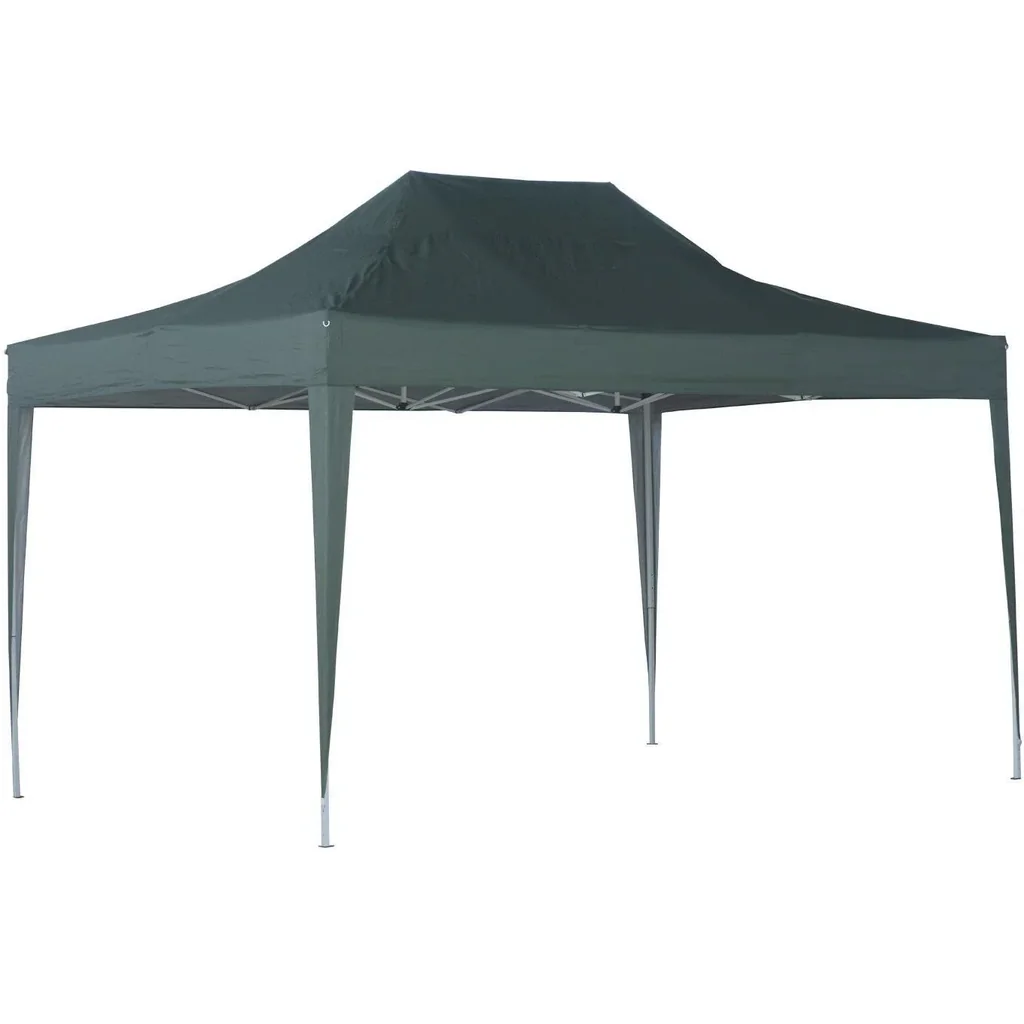 Faltpavillon 3x4.5m Grün Pavillon Faltzelt Partyzelt Gartenzelt Metall