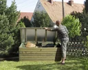 Garten-/Terrassentruhe, L x B x H 180 x 70 x 70 cm, kesseldruckimprägniert, Wandstärke 19 mm