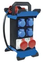 Stromverteiler STECKY 11+ 4x Schutzkontakt, 2x CEE400/16A, Abischerung FI40A, 2,5mH07RN-F 5G2,5, belastbar bis 16A
