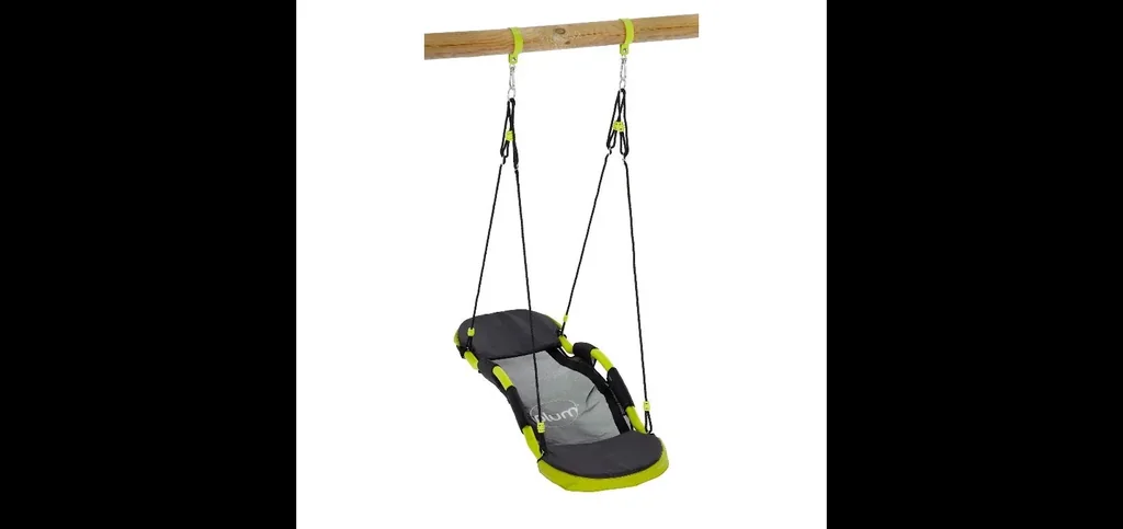 Nestschaukel Glide, Outdoor-Nestschaukel und Hängematte für Kinder, Schaukelseile höhenverstellbar, lime grün