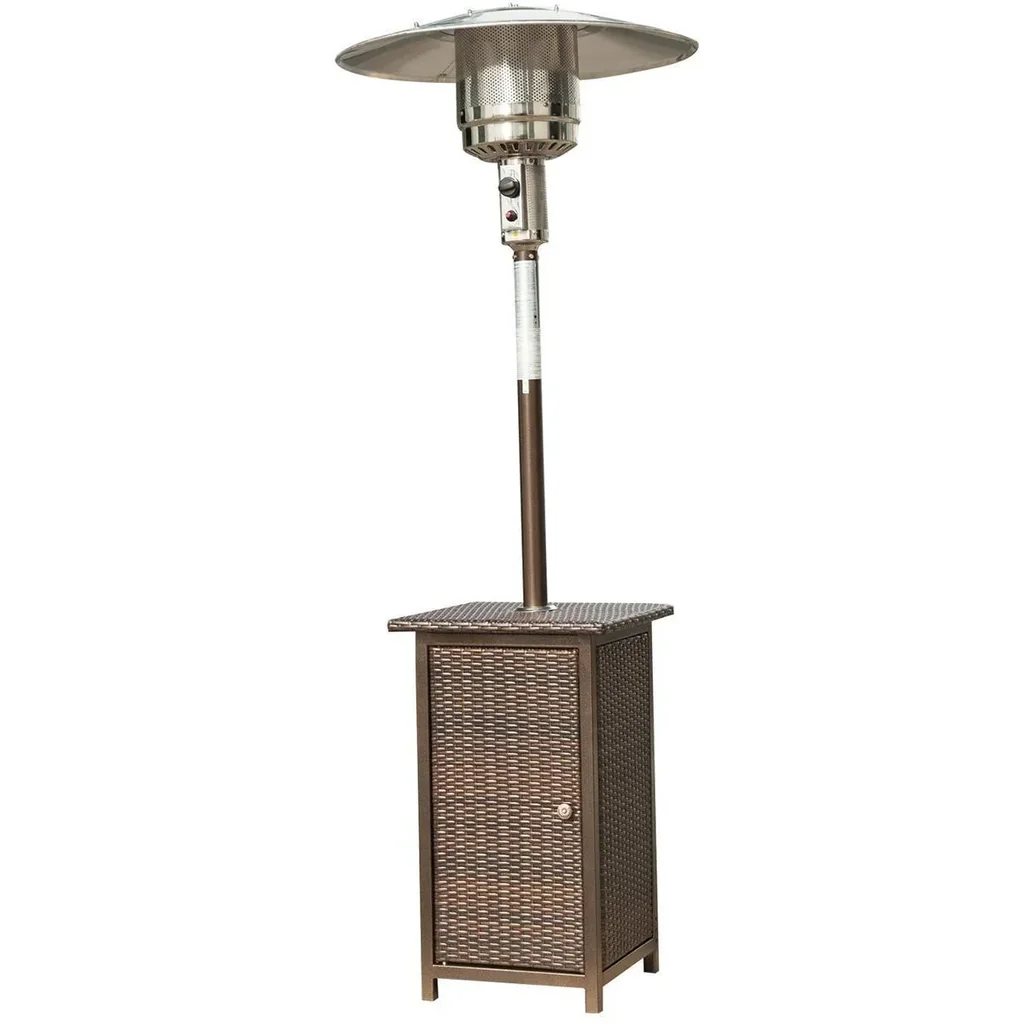 Gas-Terassenstrahler silber/braun