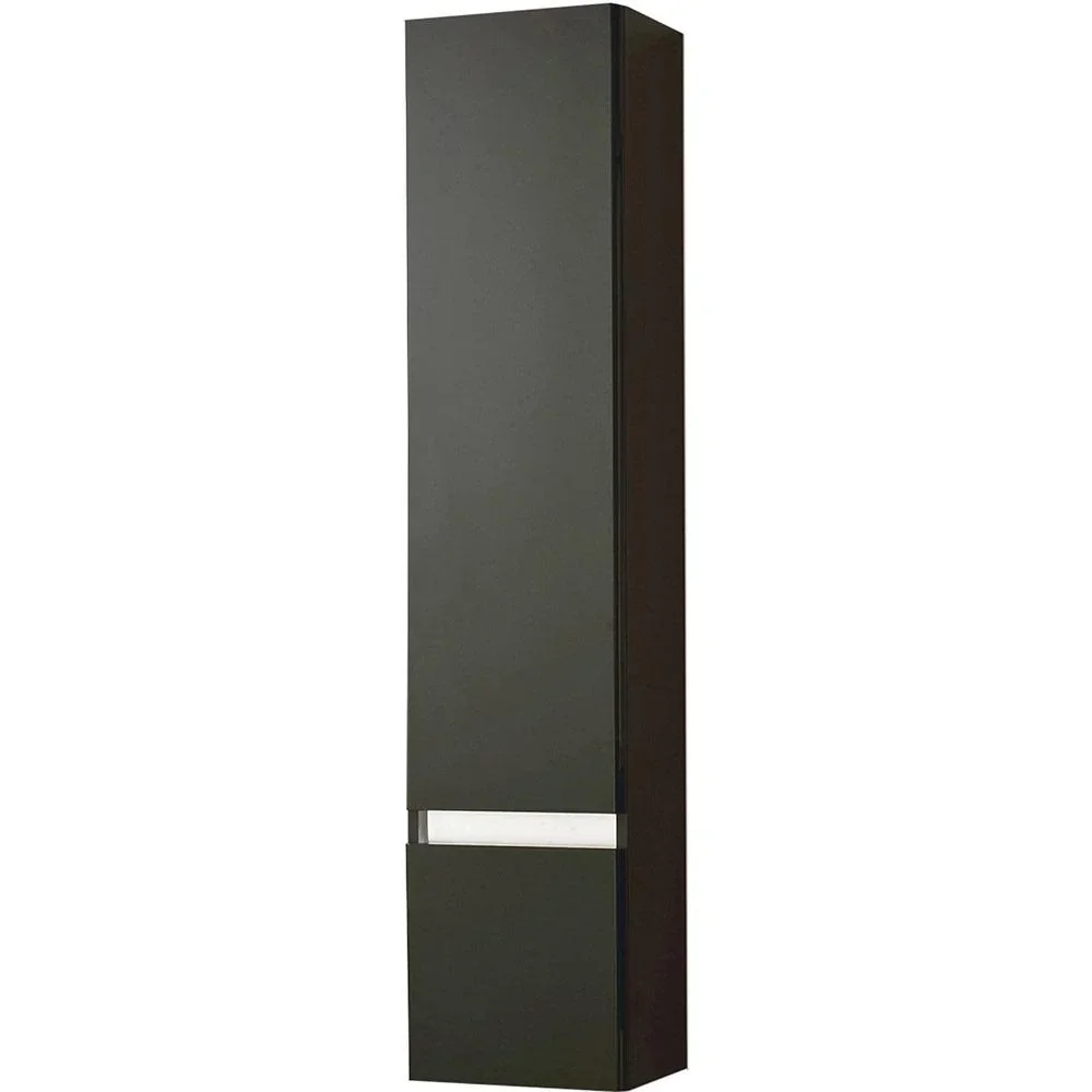 Stripe Bade Hoher Schrank links 35x156cm schwartz