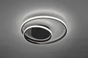 LED-Deckenleuchte ZIBAL, 22 W, 2200 lm, 3000K, Switch-Dimmer, Metall schwarz matt
