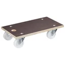 Transporthilfe MM 1143, 57,5 x 30 x 15 cm, harte Rollen Ø 100 mm, Rollenlager, Platte Maxigrip FSC®, Tragkraft 500 kg