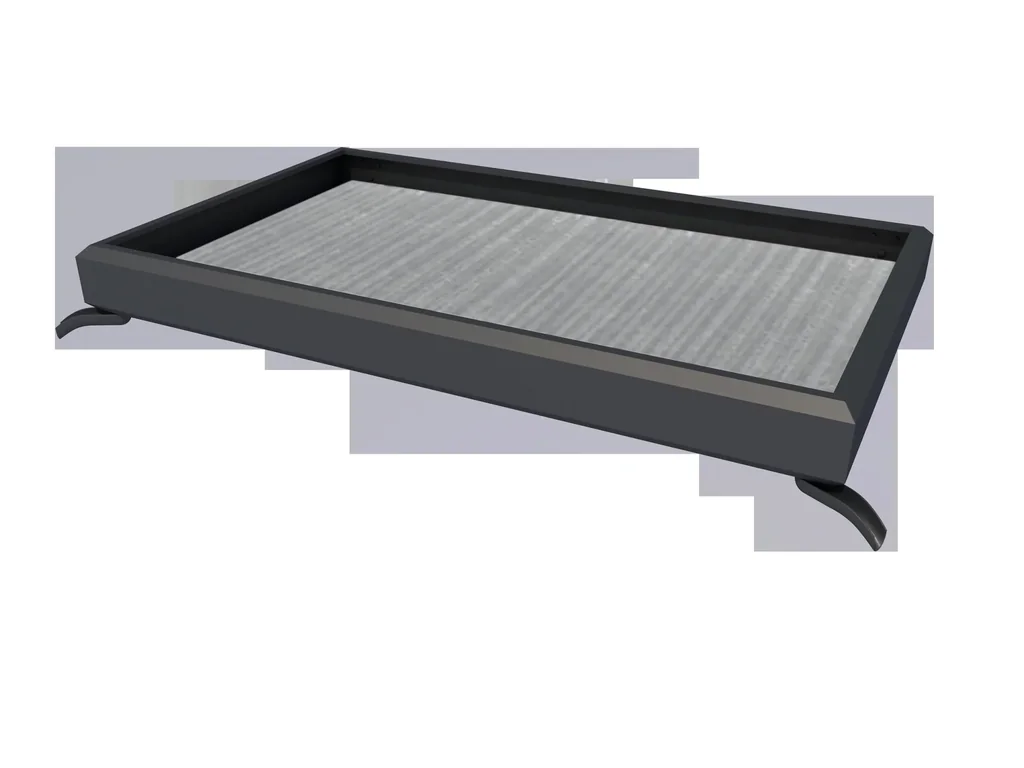 Rechteckvordach Typ NM 200, 200 x 90 x 14 cm, Rahmen Anthrazit, Abdeckung Weiß