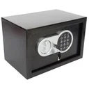 Elektronischer Tresor mit digitalem Code und Notfallschlüssel, geräumiger Stahltresor für Geld mit weichem Innenraum, sicherer Mini-Tresor für Schmuck, Dokumente und Bargeld, 20x31x20 cm