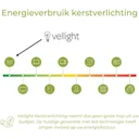 Vellight Weihnachtsbeleuchtung - 3m - 176 LED-Glühbirnen - Mehrfarbig - Innen und Außen