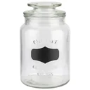 Vorratsglas mit Beschriftungsfeld - Glasbehälter mit 1 L
