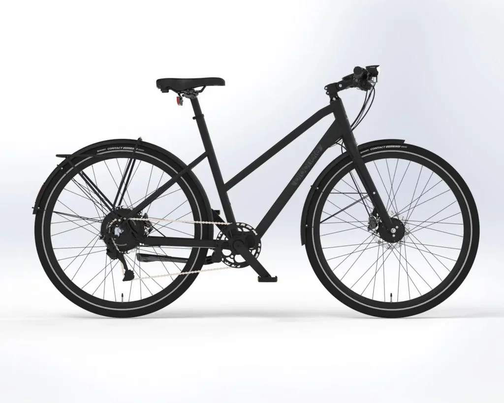 Damen City E-Bike 28 Zoll, Rahmenhöhe 52 cm, 8 - Gang Kettenschaltung, schwarz, URBANICER 21.EMU.10