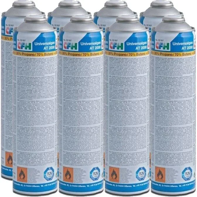 24x Gasflasche für Unkrautbrenner, Gasbrenner und Grillanzünder