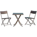 Bistroset Polyrattan 3 tlg, Sitzgarnitur Balkonset