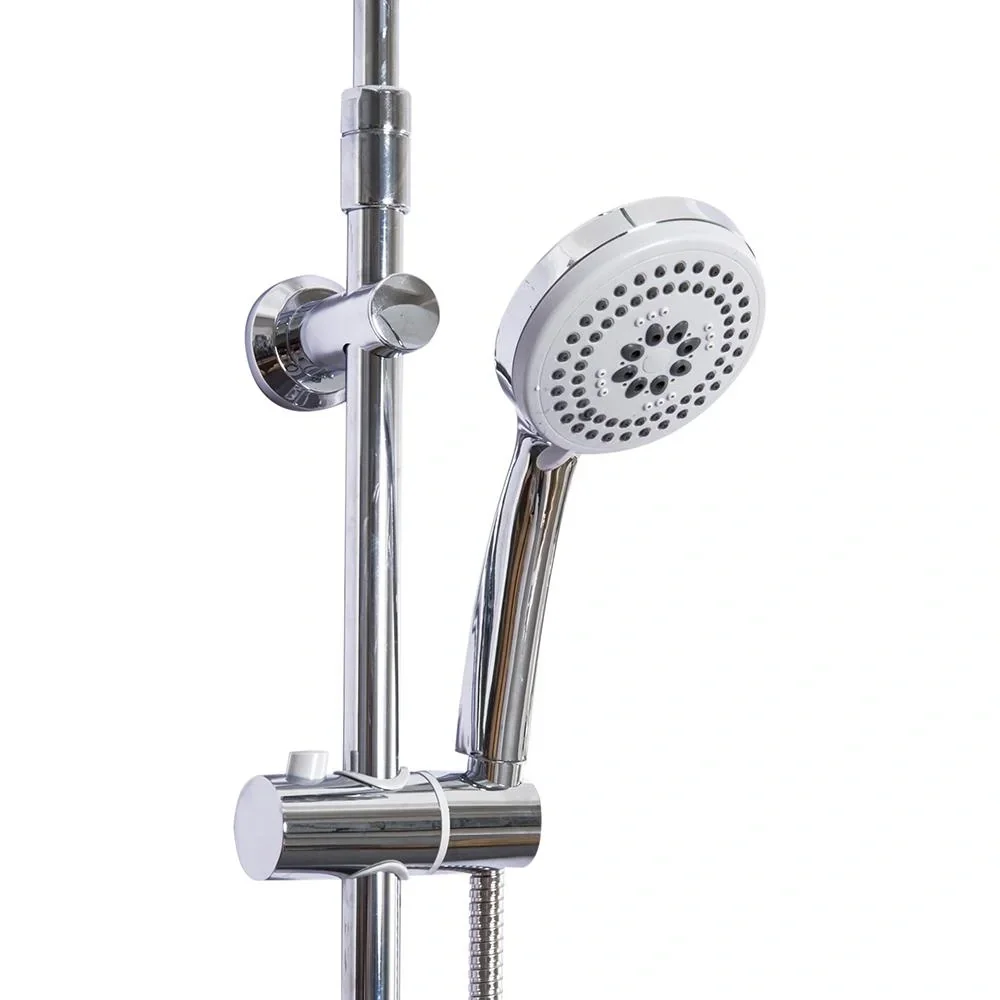 Regendusche Duschsystem Handbrause 3 Duschmodi höhenverstellbar Silber