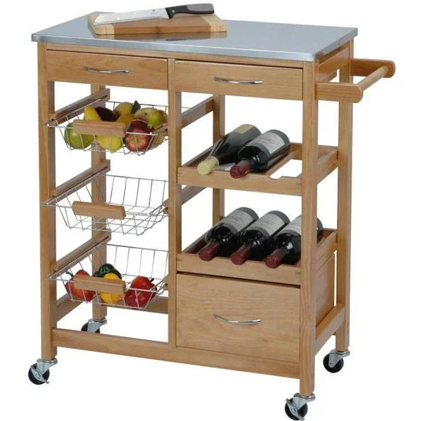 Hausrat Küchenwagen braun 66X36X76CM